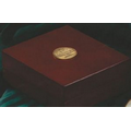 Rosewood Finish CD Box with Custom Medal